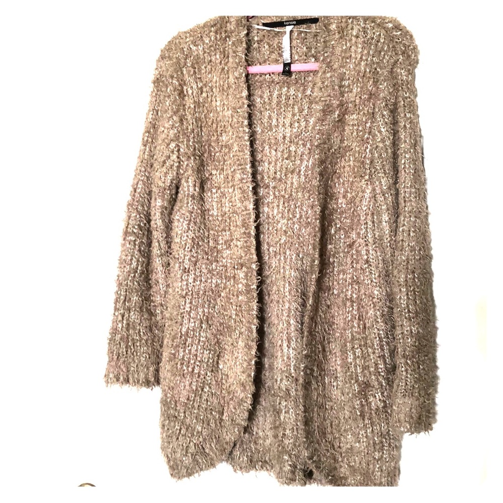 Kensie, soft , fluffy open front sweater